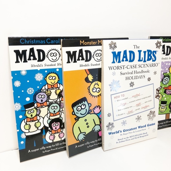 Mad Libs for Kids 5 Book Bundle 3 Christmas, 1 Halloween, 1 Outer Space (NEW) - Picture 3 of 8